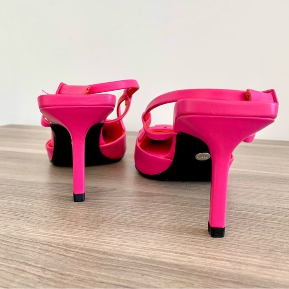 New Zara Fushia pink leather shoes pointed toe - Picture 3 of 8